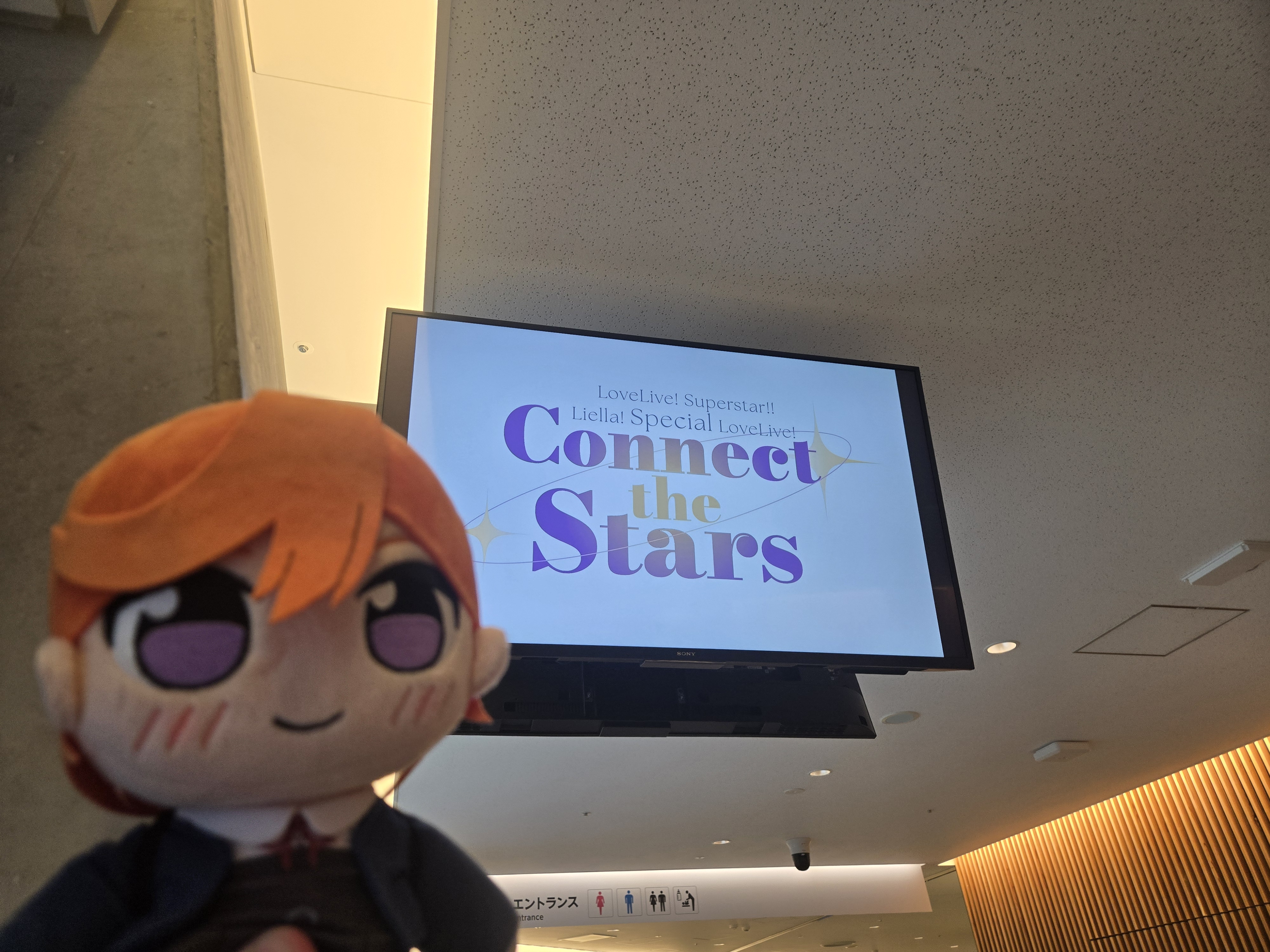 The logo for Connect the Stars inside the venue